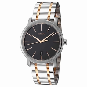 Rado Men's Quartz Watch - DiaMaster Two Tone Silver, Rose Gold Bracelet | R14078163