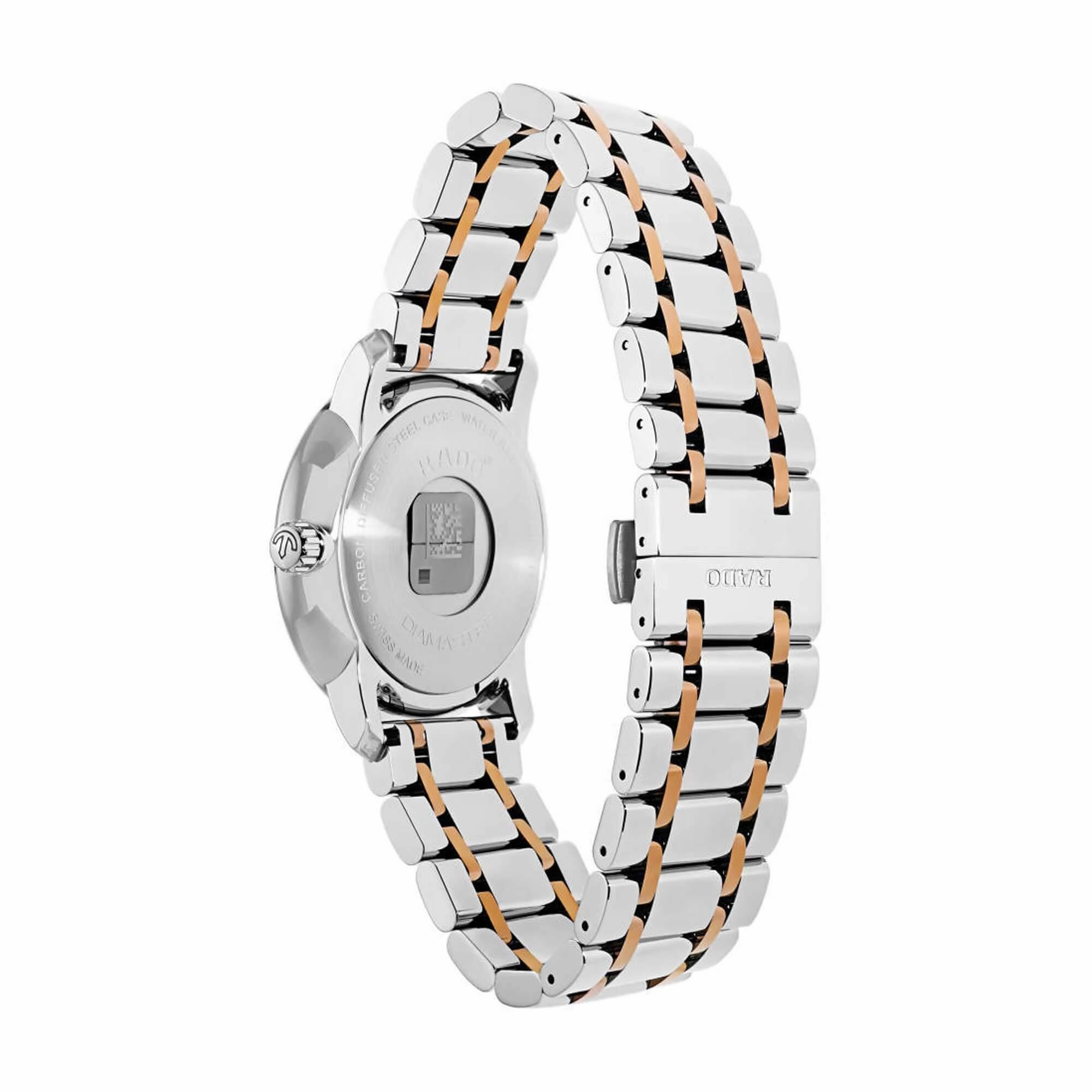 Rado Men's Quartz Watch - DiaMaster Two Tone Silver, Rose Gold Bracelet | R14078163