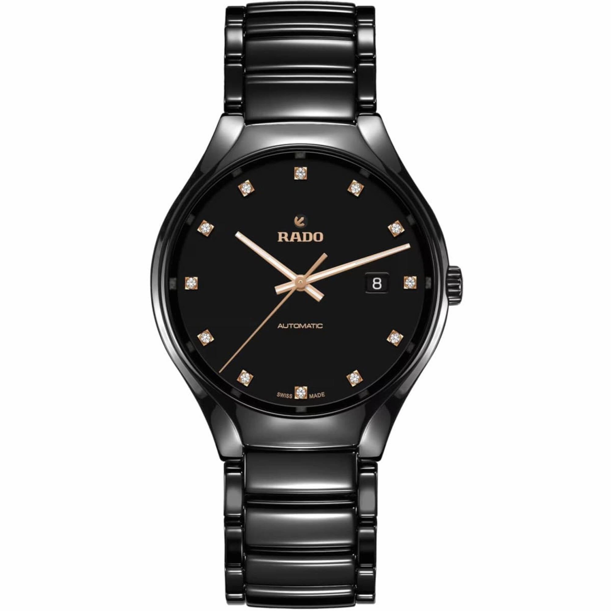 Rado Men's Watch - True Automatic Black Dial Ceramic Bracelet | R27056732