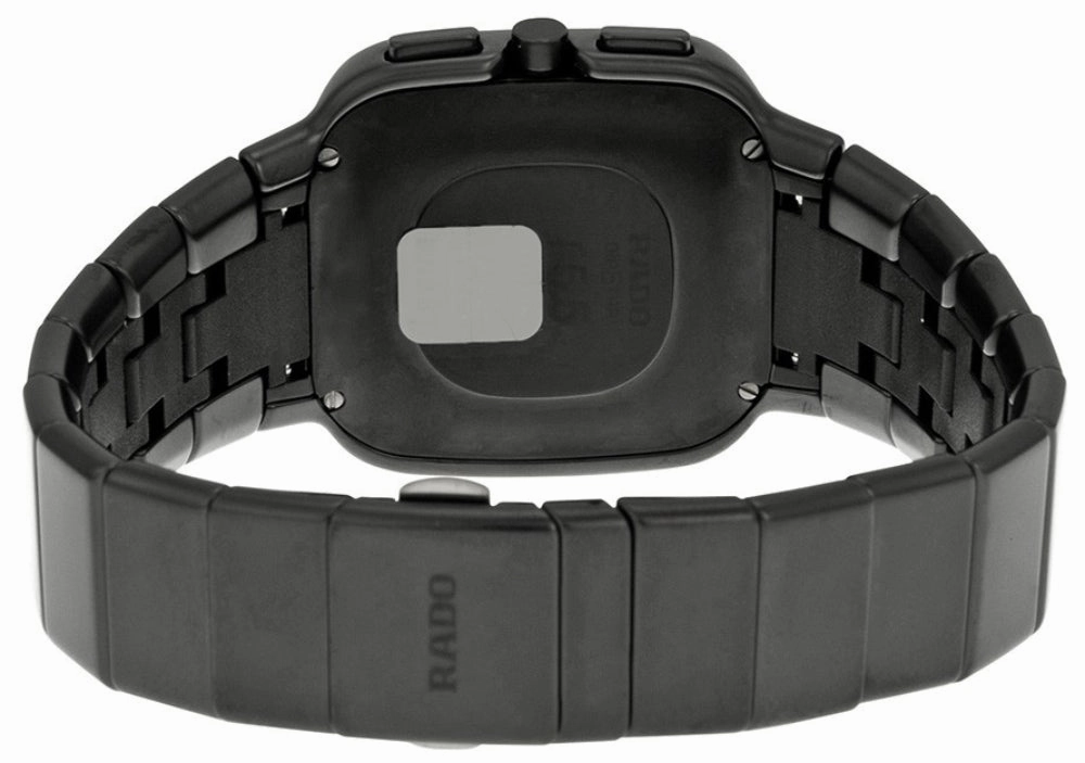 Rado R5.5 Quartz Chronograph Black Ceramic Mens Watch Black Dial Date R28886182