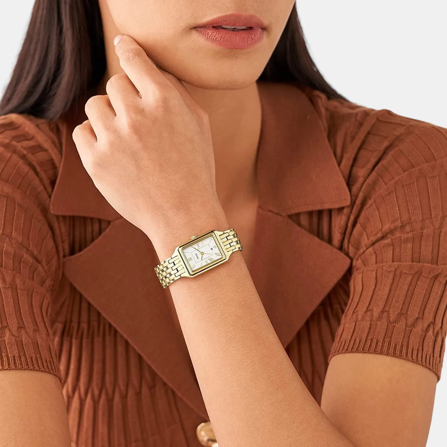 Raquel Women Quartz Silver Dial Analog Stainless Steel Watch ES5220