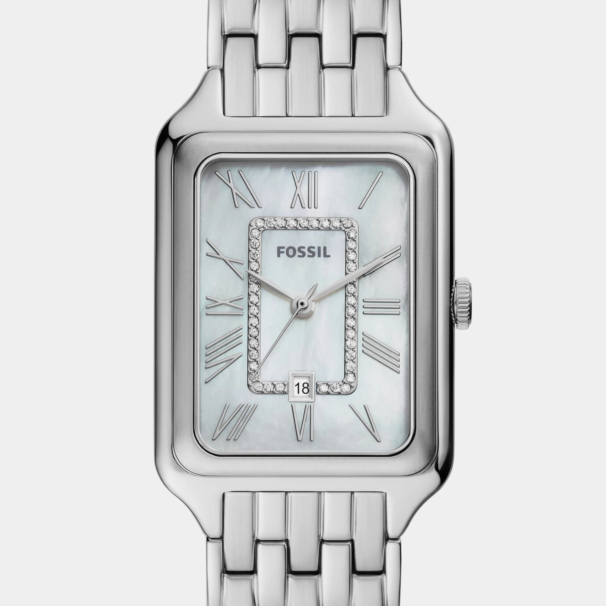 Raquel Women Quartz Silver Dial Analog Stainless Steel Watch ES5306