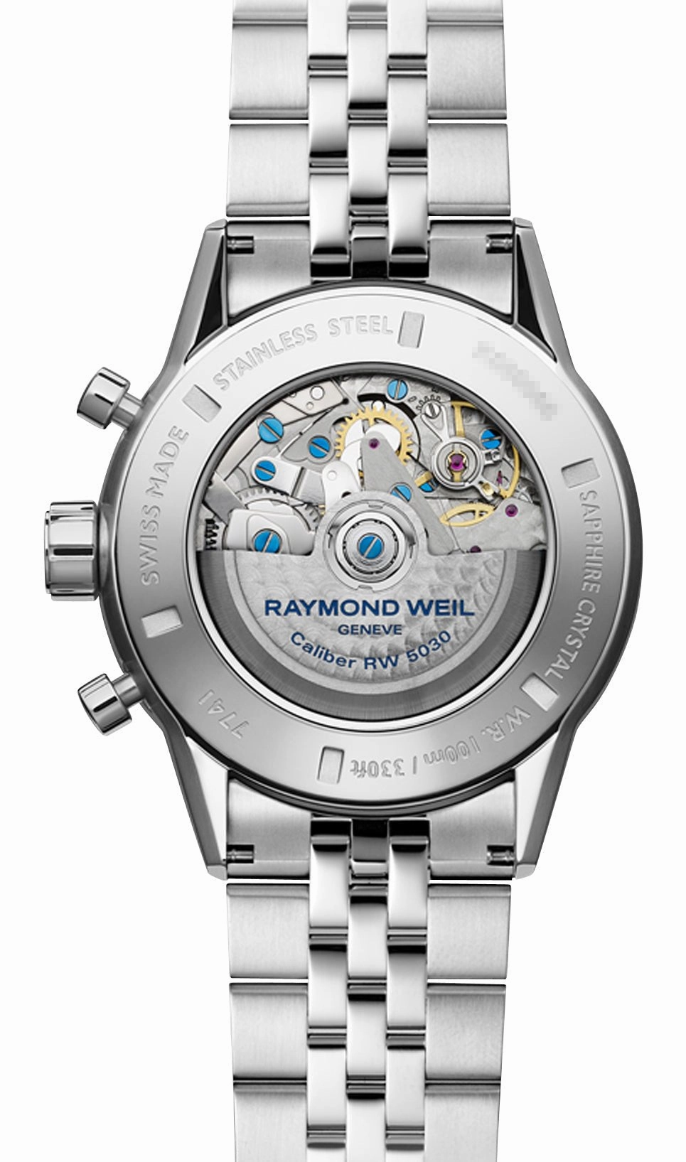 Raymond Weil Freelancer Automatic Chronograph Stainless Steel Blue Dial Mens Watch 7741-ST3-50021