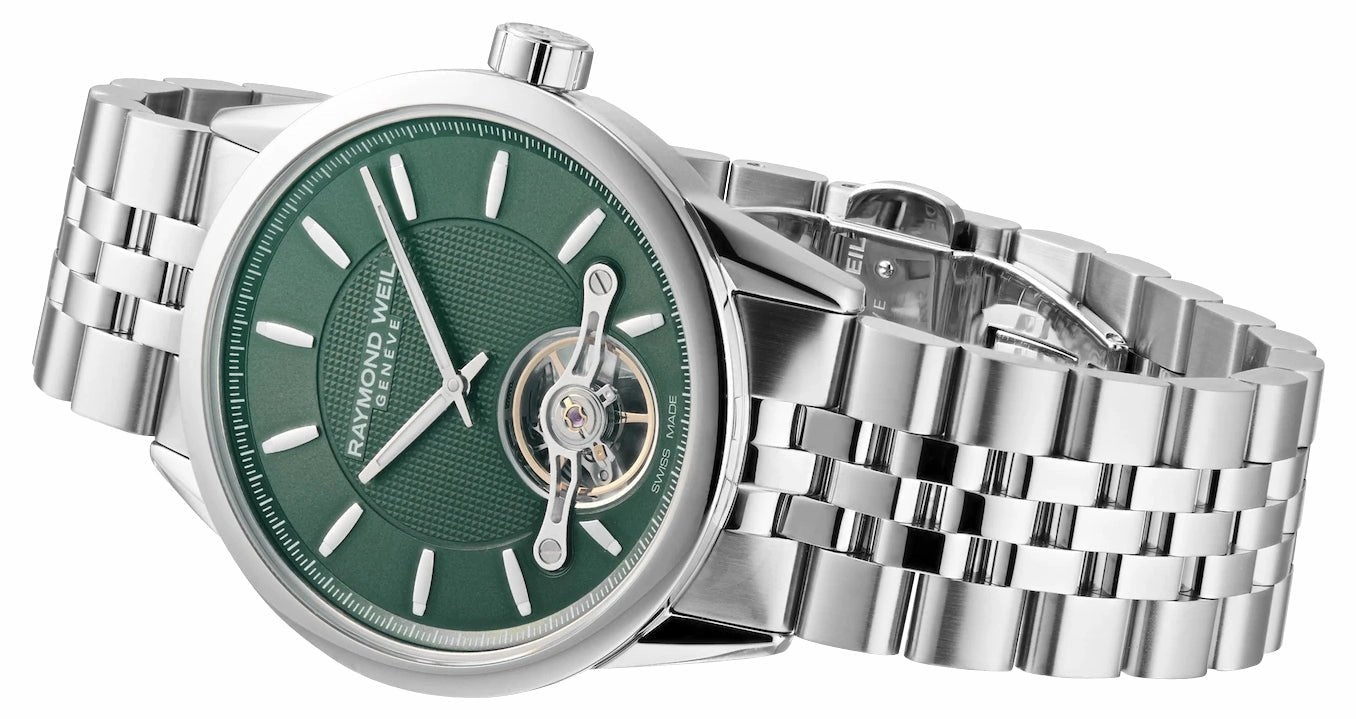 Raymond Weil Freelancer Automatic Stainless Steel Green Dial Mens Watch 2780-ST-52001