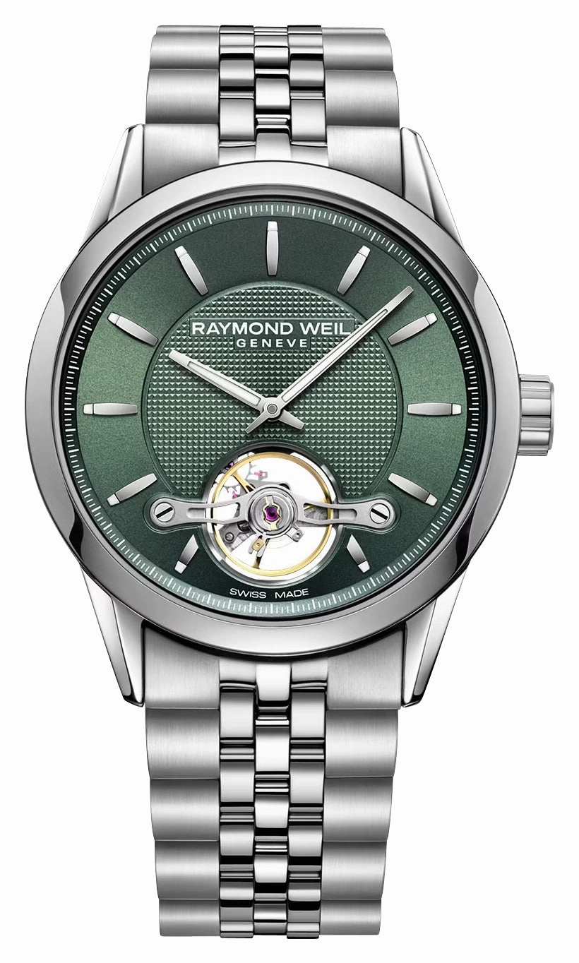 Raymond Weil Freelancer Automatic Stainless Steel Green Dial Mens Watch 2780-ST-52001