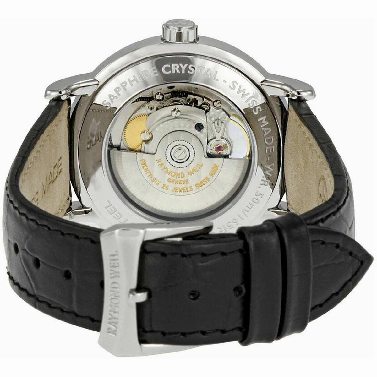 Raymond Weil Men's Automatic Watch - Maestro Black Leather Strap | 2827-STC-00659