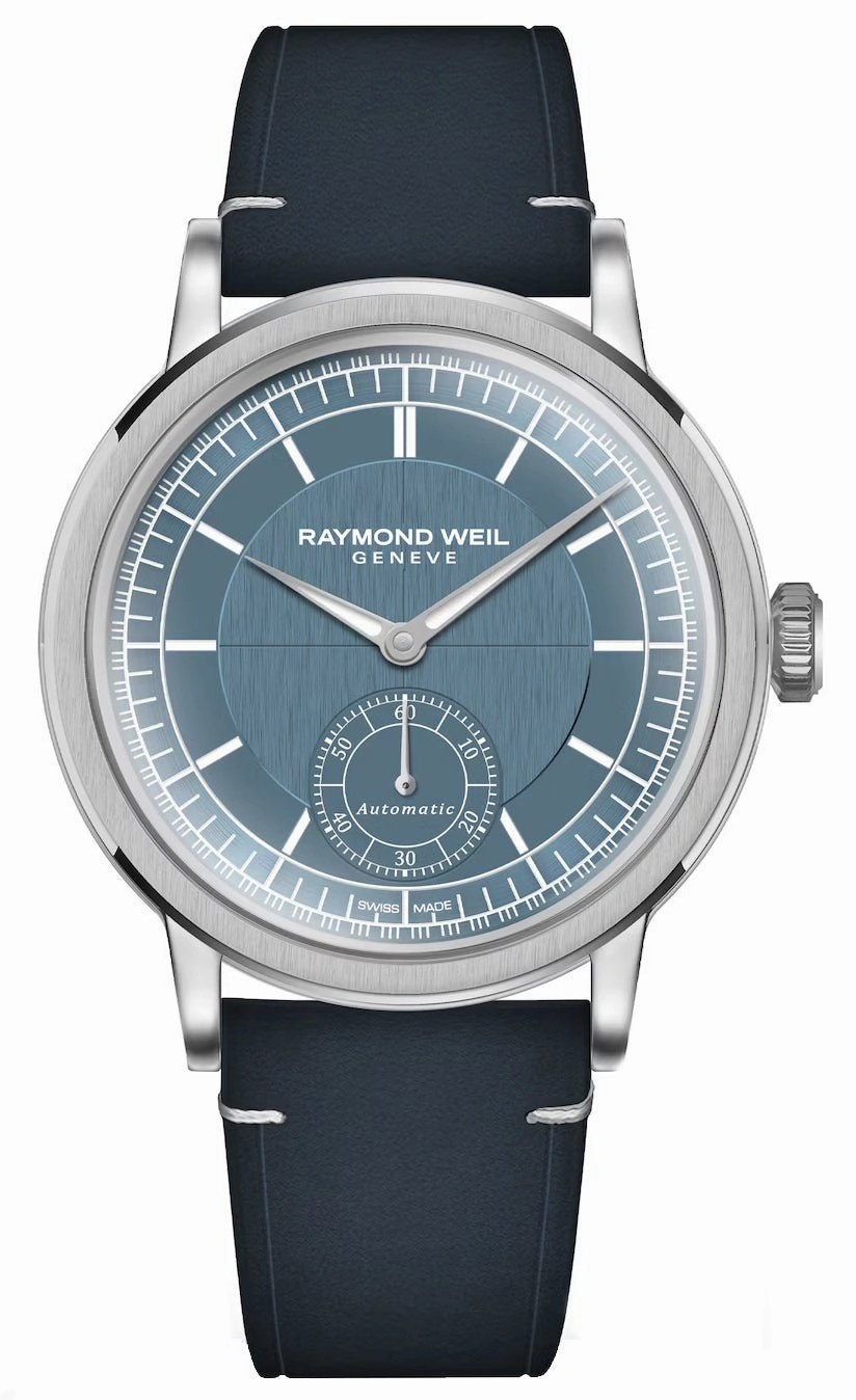 Raymond Weil Millesime Automatic Stainless Steel Blue Dial Blue Leather Strap Mens Watch 2930-STC-50011