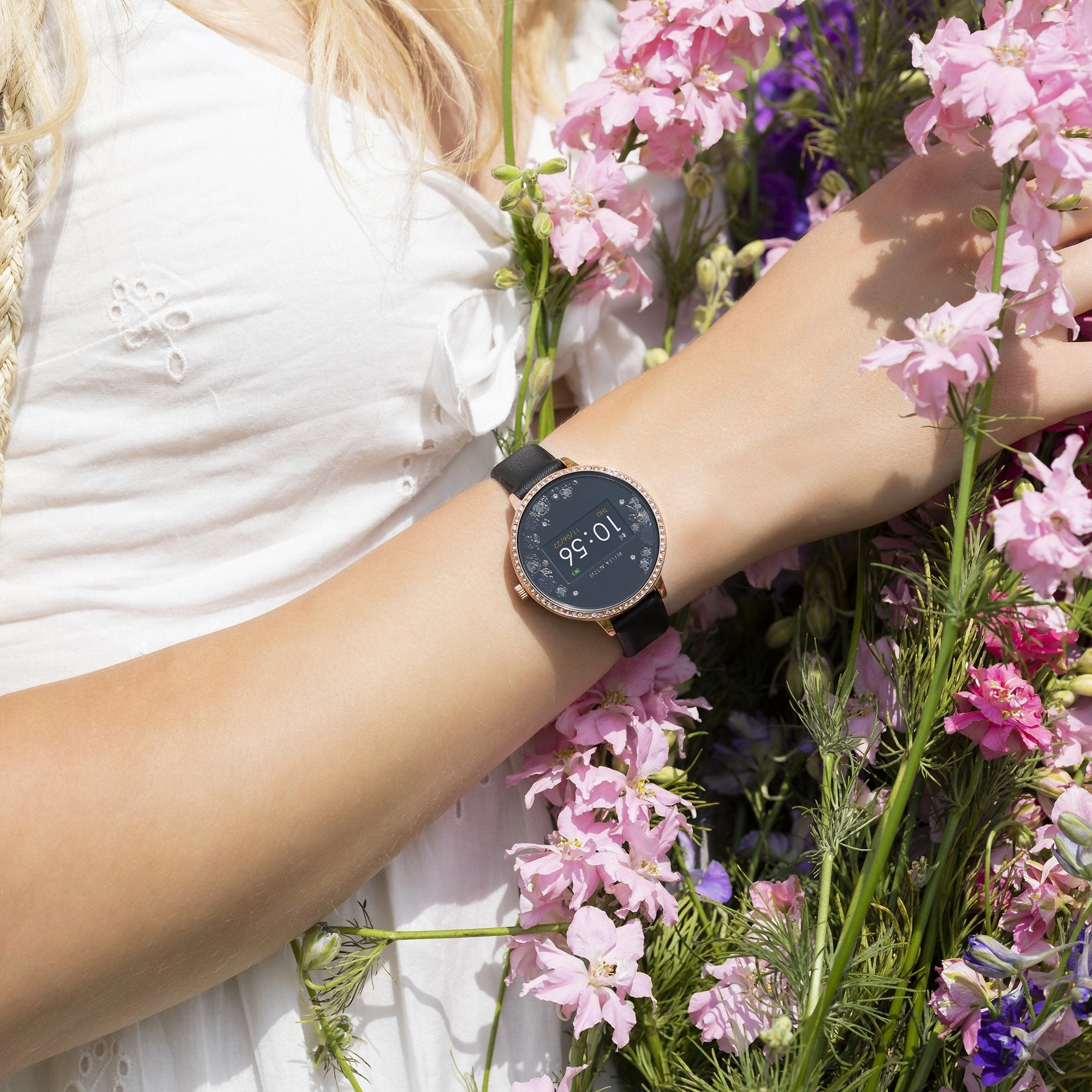 Reflex Active Series 3 Rose Gold Crystal Black Smart Watch