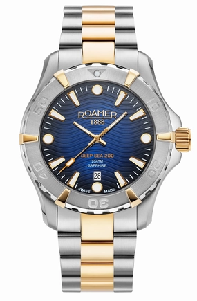 Roamer - 860833 47 45 70 - Deep Sea 200 Stainless Steel Watch For Men's