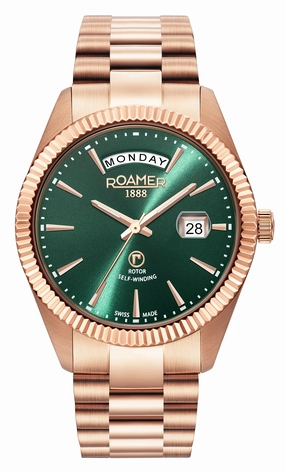 Roamer - 981666 46 75 50 - PRIMELINE DAYDATE II Automatic Stainless Steel Watch for Men's