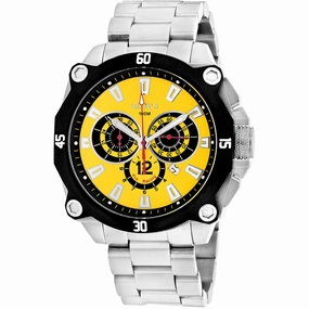 Roberto Bianci Men's Watch - Enzo Yellow Dial Stainless Steel Bracelet | RB71011