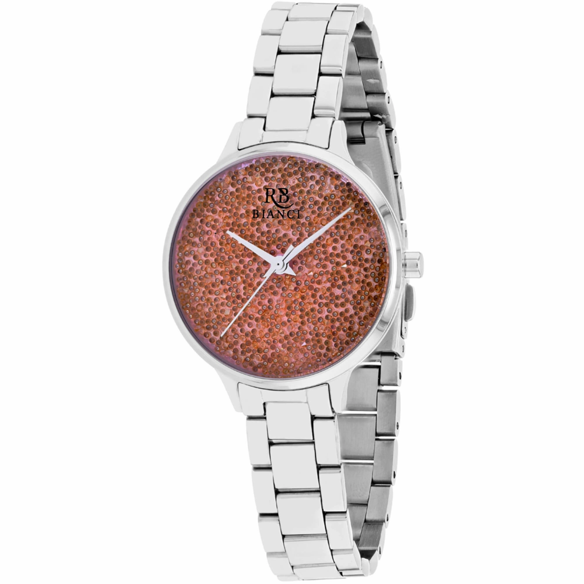 Roberto Bianci Women's Watch - Gemma Peach Dial Stainless Steel Bracelet | RB0245