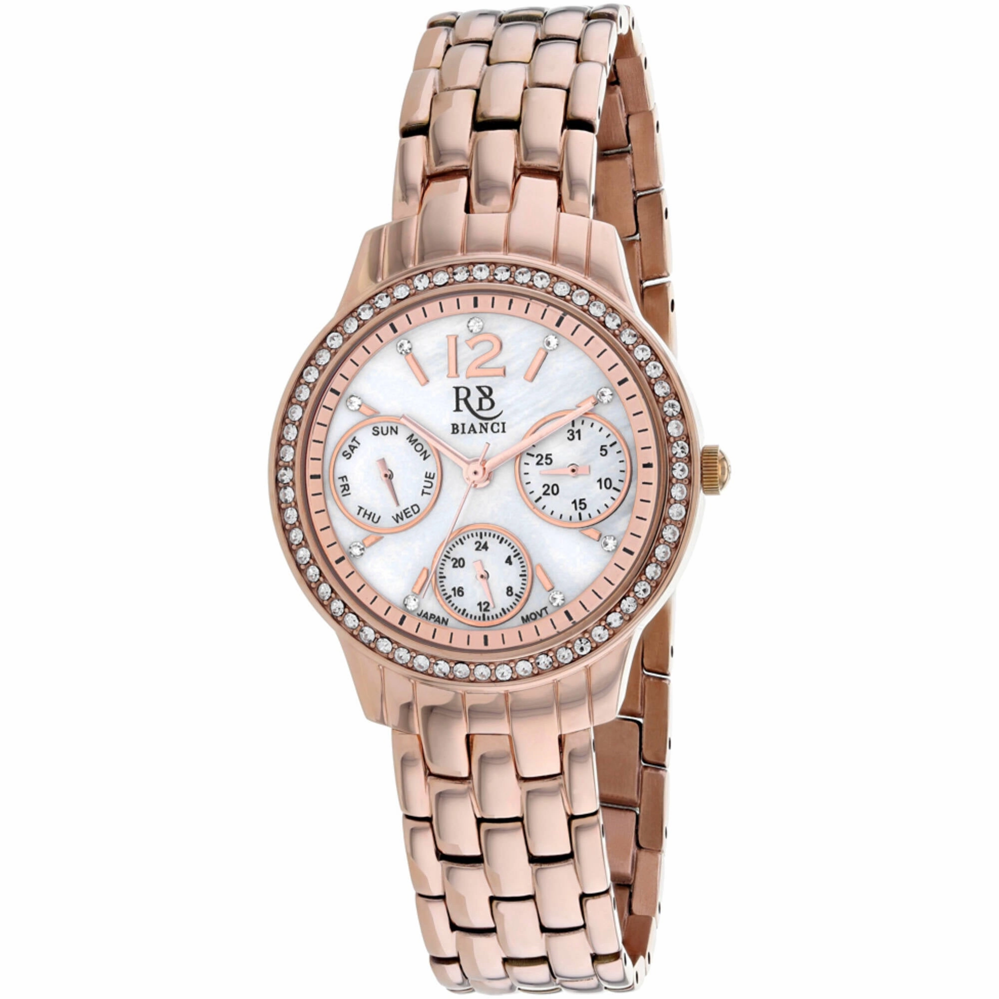 Roberto Bianci Women's Watch - Valentini White MOP Dial Rose Gold Bracelet | RB0843