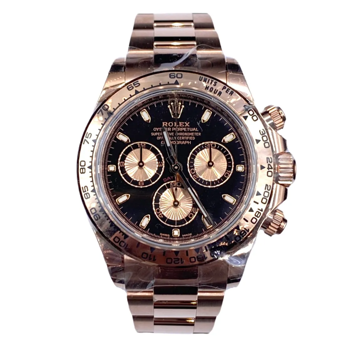 Rolex Cosmograph Daytona 40mm - Ref: 116505-0008 - Black Index Dial, 18K Rose Gold Oyster Bracelet Men's Watch