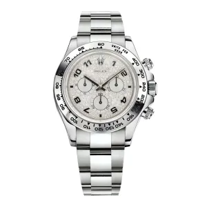 Rolex Cosmograph Daytona 40mm - Ref: 116509PAVE - Pave Diamond Dial, 18K White Gold Oyster Bracelet Men's Watch