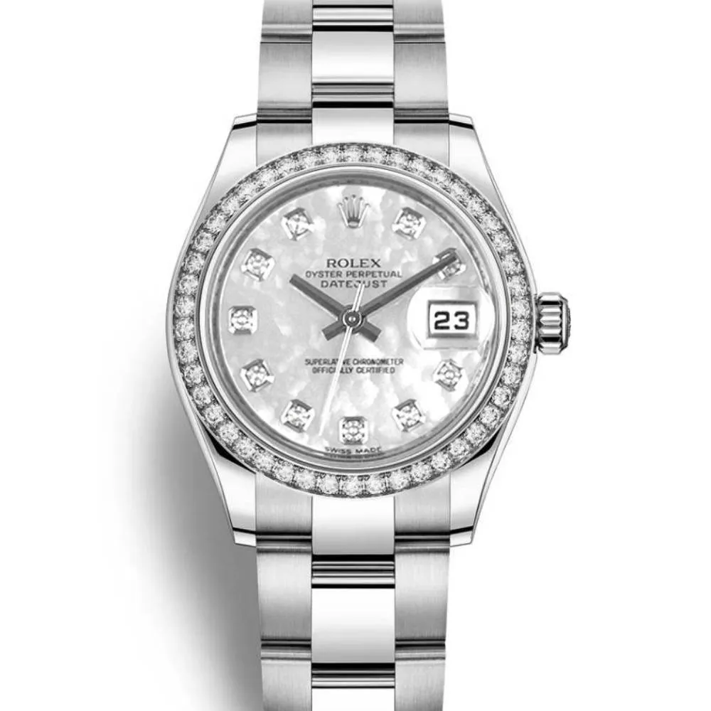 Rolex Datejust 26mm - Ref: 179384 mdo - White Mother of Pearl Dial, Stainless Steel Oyster Bracelet Women's Watch