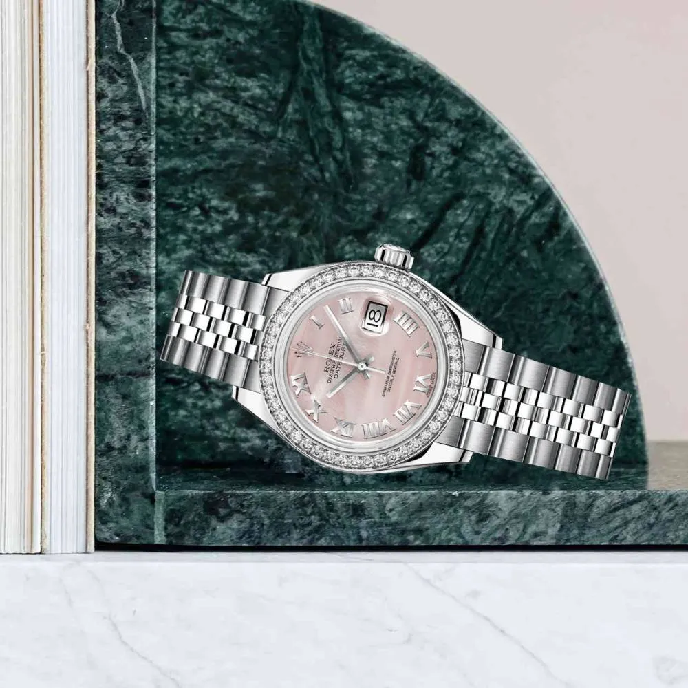 Rolex Datejust 26mm - Ref: 179384 pmrj - Pink Dial, Stainless Steel Jubilee Bracelet Women's Watch
