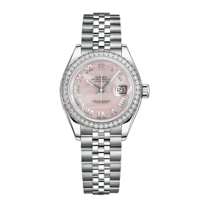 Rolex Datejust 26mm - Ref: 179384 pmrj - Pink Dial, Stainless Steel Jubilee Bracelet Women's Watch