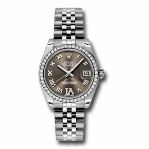 Rolex Datejust 31mm - Ref: 178384-0011 - Bronze Dial & Diamond Bezel, Stainless Steel Jubilee Bracelet Women's Watch