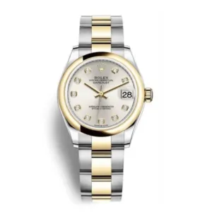Rolex Datejust 31mm - Ref: 278243-0019 - Silver Diamond Dial, Two Tone Stainless Steel & 18K Yellow Gold Oyster Bracelet Women's Watch