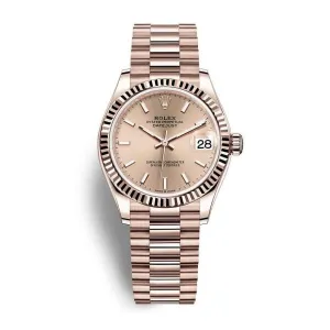 Rolex Datejust 31mm - Ref: 278275-0037 - Rose Dial, 18K Rose Gold President Bracelet Women's Watch