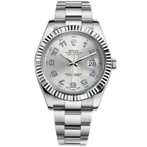 Rolex Datejust II 41mm - Ref: 116334 rblao - Silver Diamond Dial, Stainless Steel Oyster Bracelet Men's Watch