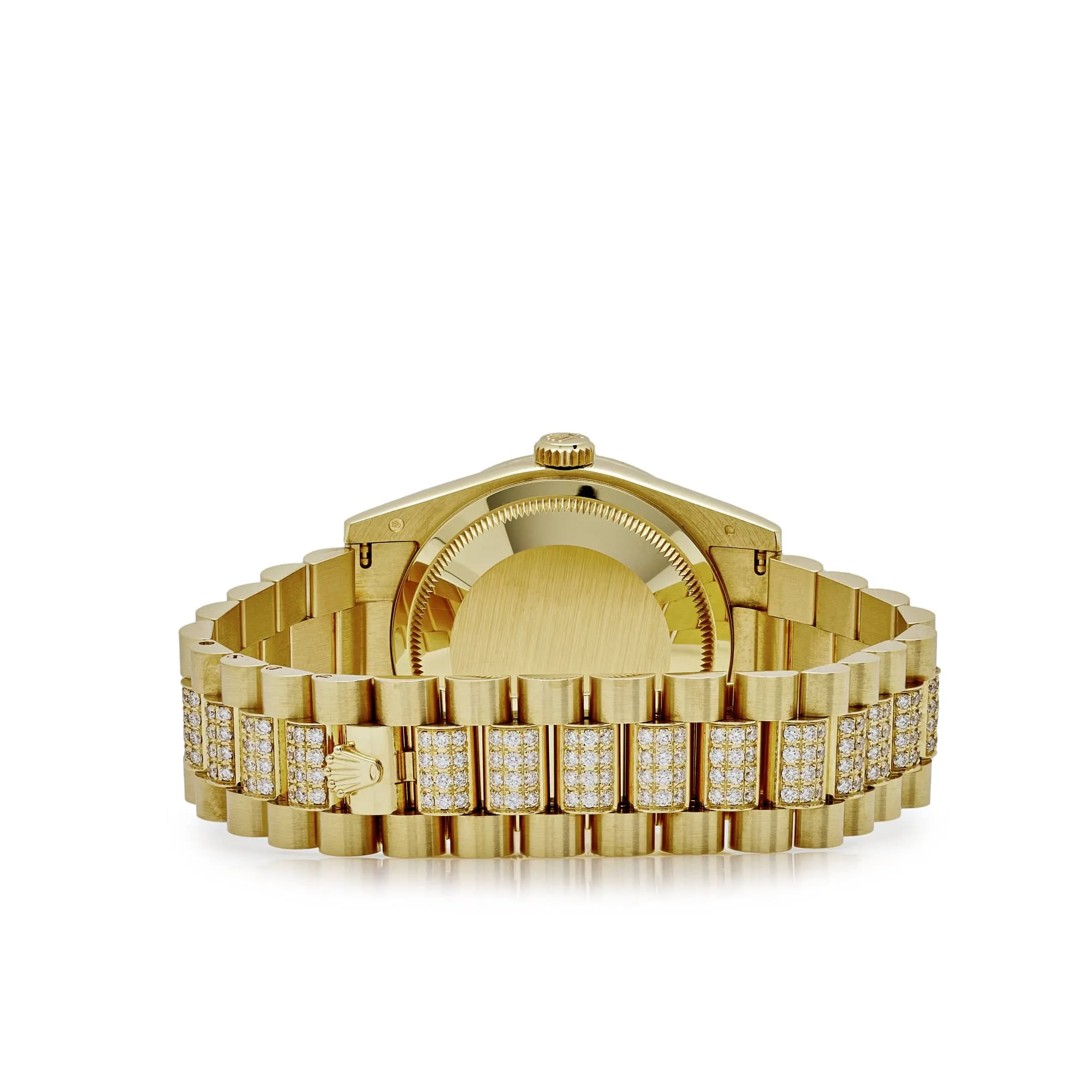 Rolex Day-Date 118388 Yellow Gold Jade Green Dial Diamond Pav 'Carousel'