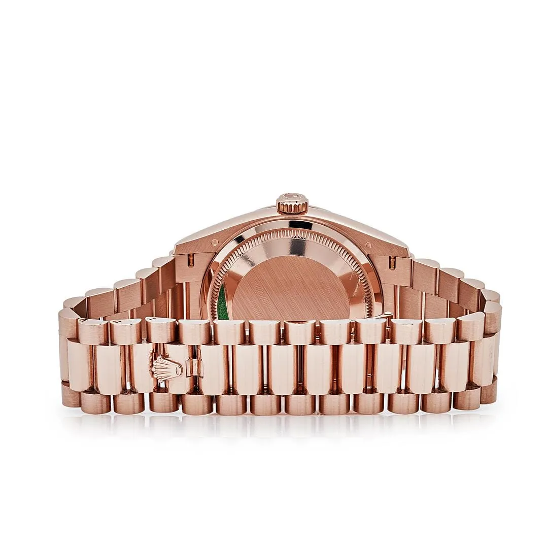 Rolex Day-Date 36 128235 Rose Gold Mother of Pearl Diamond Dial