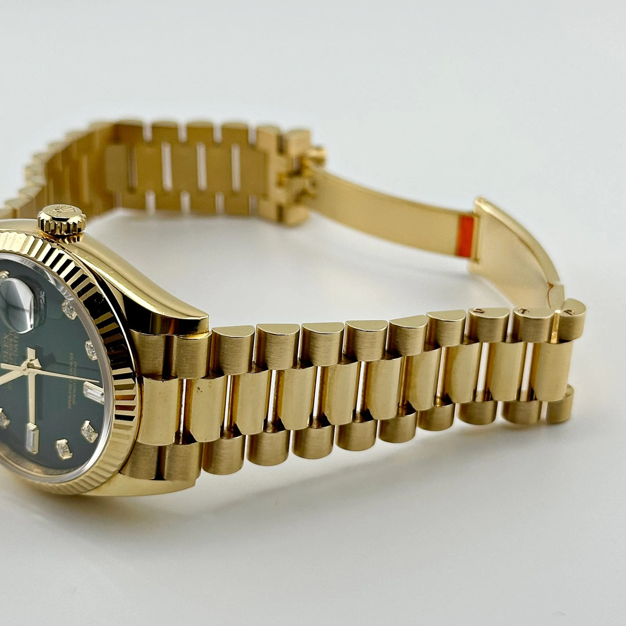 Rolex Day-Date 36 128238 Yellow Gold Green Diamond Dial (2024)