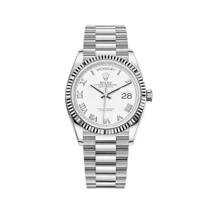 Rolex Day-Date 36 128239 White Gold White Dial
