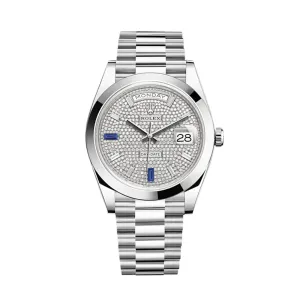 Rolex Day-Date 40 228206 Platinum Diamond-Paved Dial