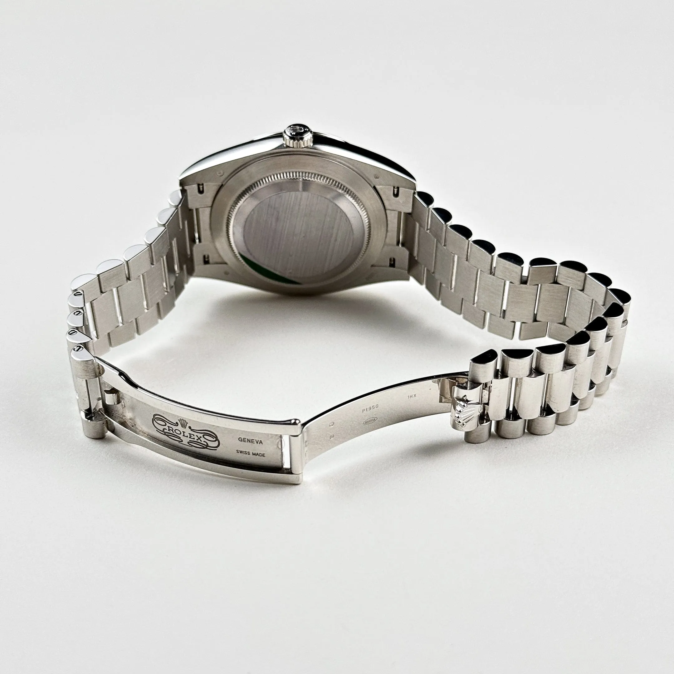 Rolex Day-Date 40 228206 Platinum Olive Green Arabic Dial