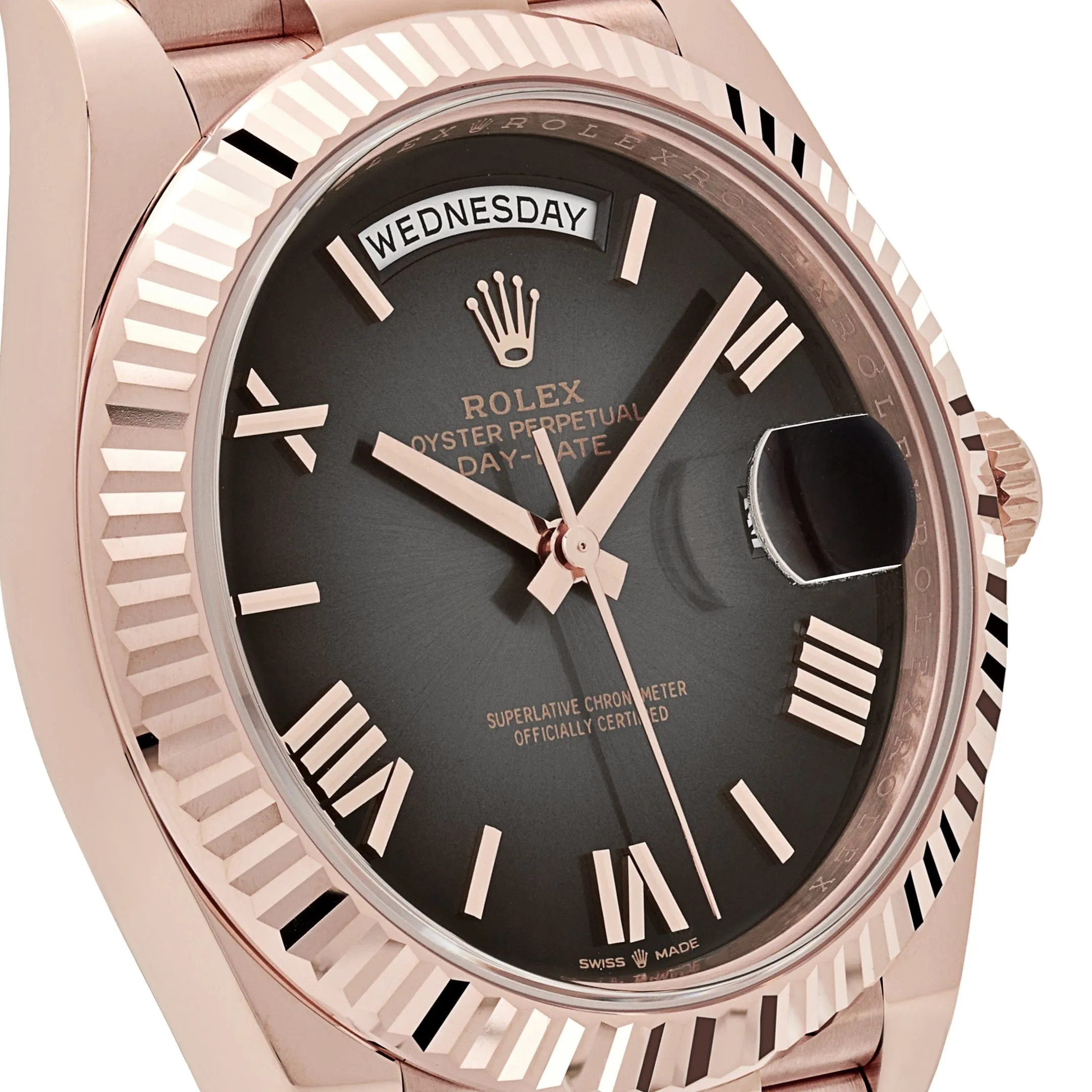 Rolex Day-Date 40 228235 Rose Gold Slate Ombre Dial