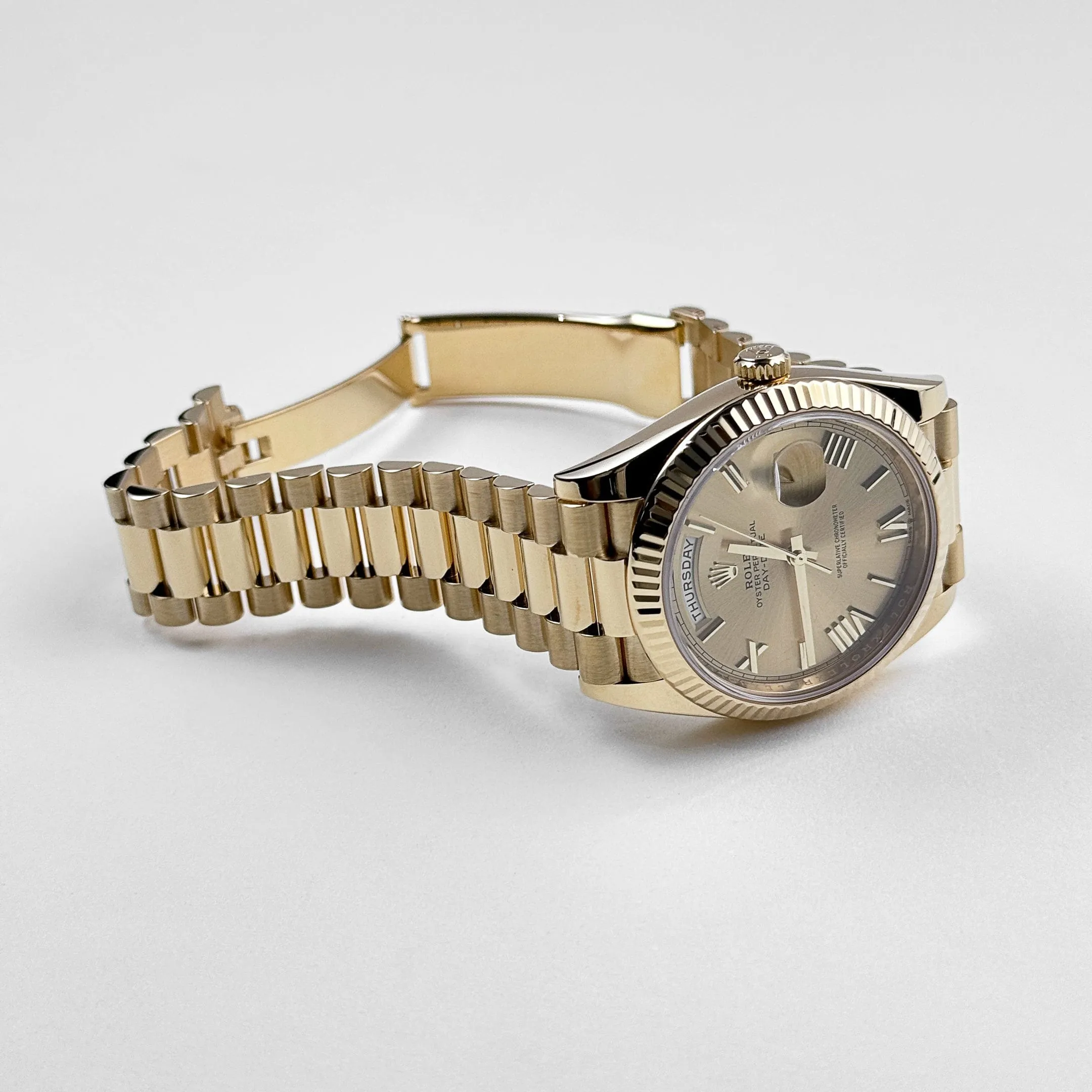 Rolex Day-Date 40 228238 Yellow Gold Champagne Roman Dial