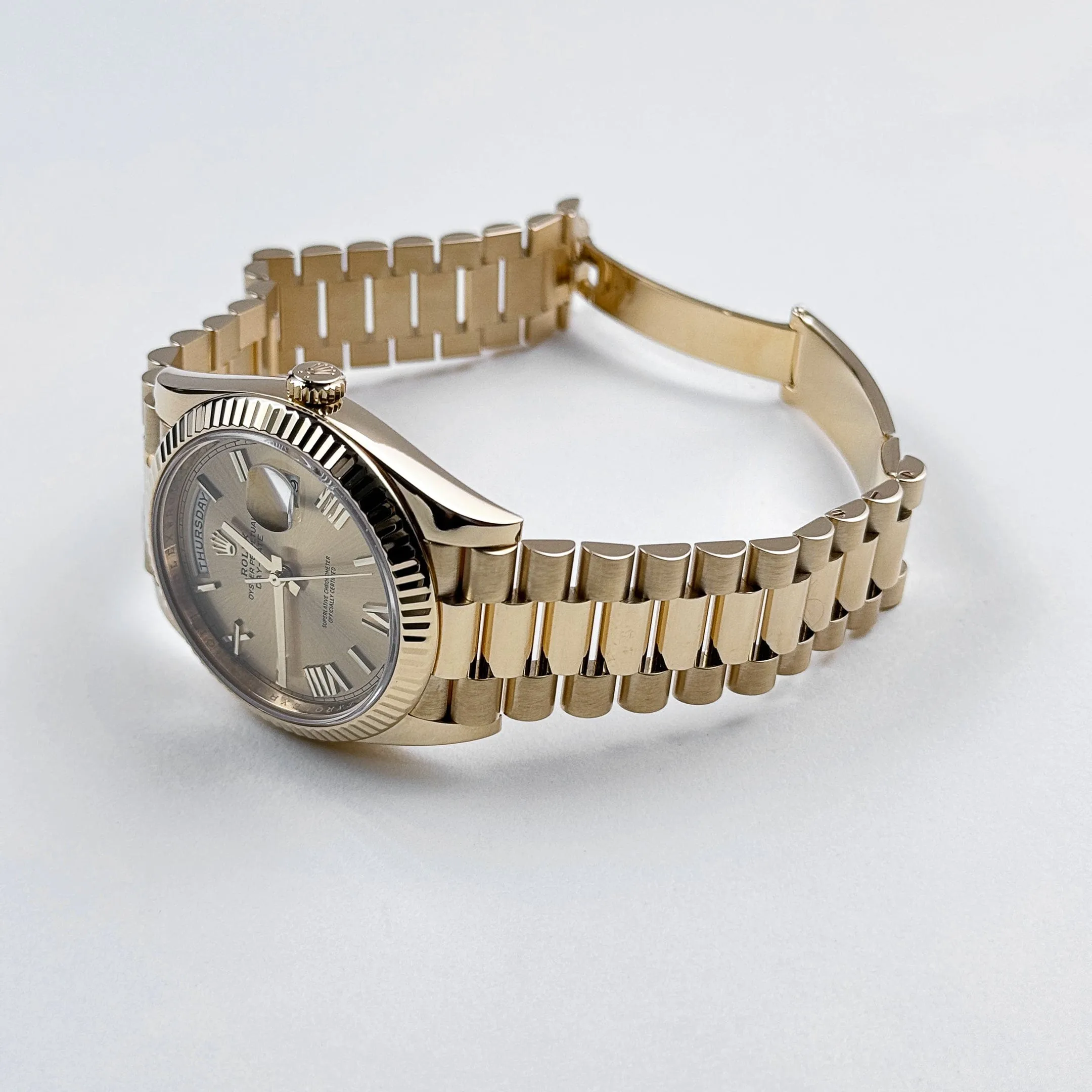 Rolex Day-Date 40 228238 Yellow Gold Champagne Roman Dial
