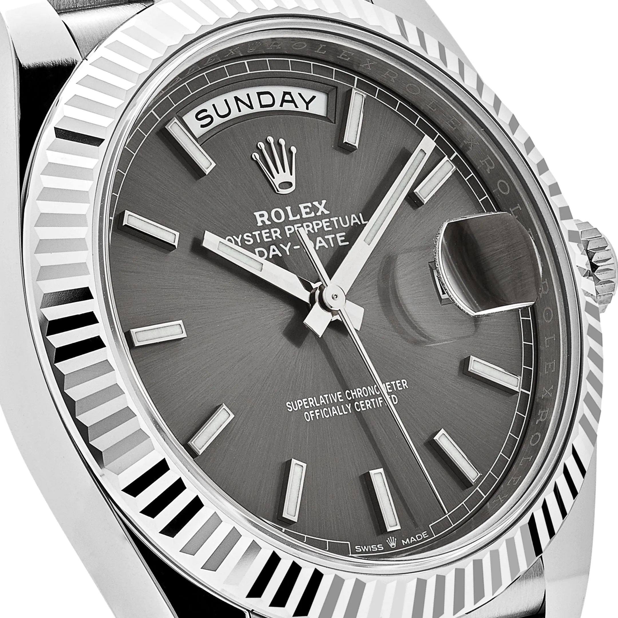 Rolex Day-Date 40 228239 White Gold Slate Rhodium Grey Dial (2024)