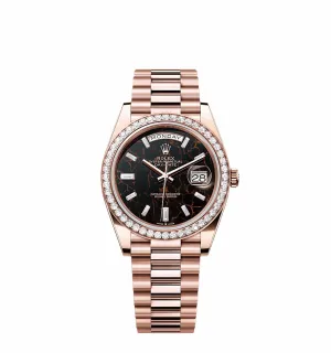 Rolex Day-Date 40 228345RBR Rose Gold Eisenkiesel Diamond Dial Diamond Bezel