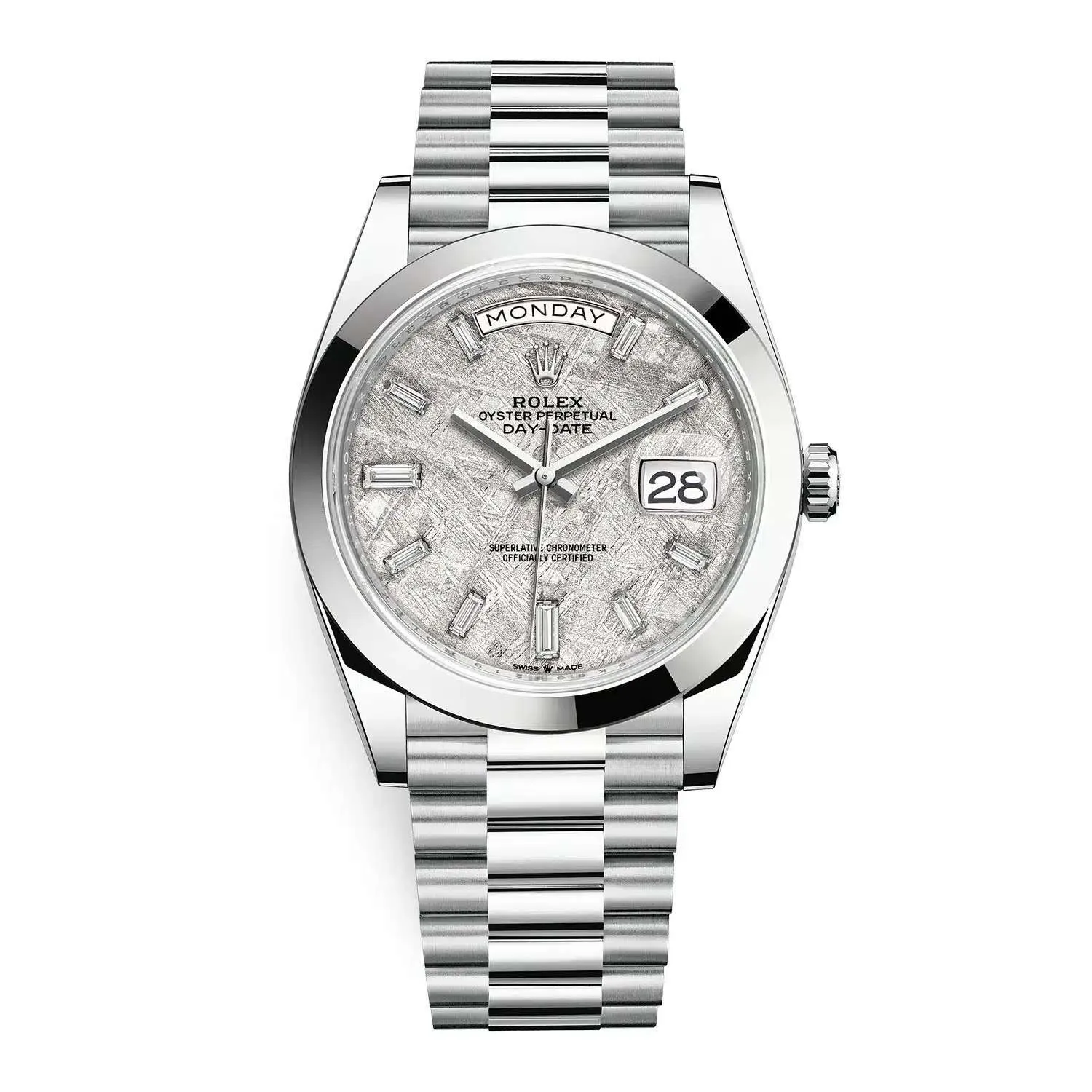 Rolex Day Date 40mm - Ref: 228206-0036 - Meteorite Diamond Dial, Platinum President Bracelet Men's Watch