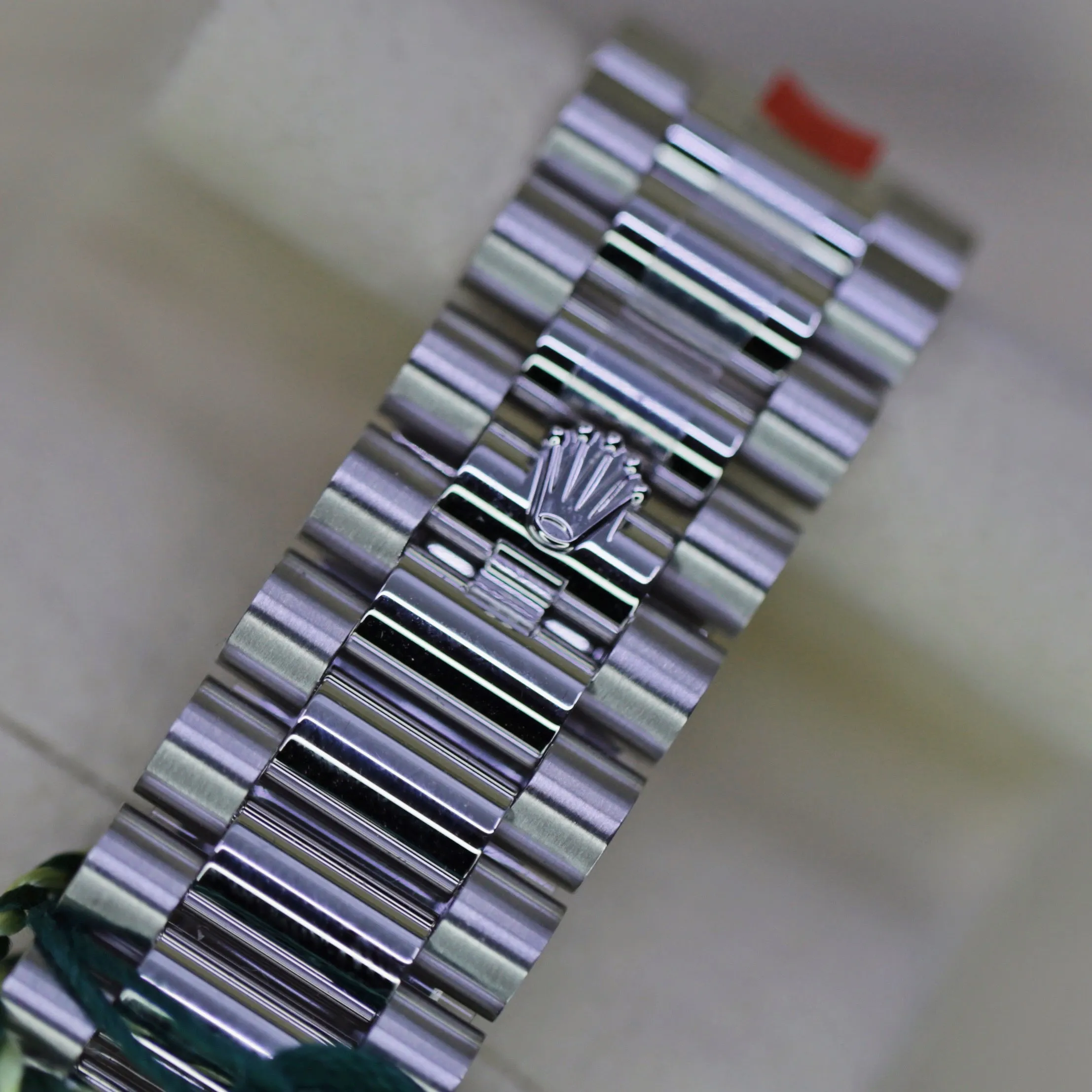 Rolex Day Date 40mm - Ref: 228236-0011 - Meteorite Diamond Dial & Fluted Bezel, Platinum President Bracelet Men's Watch
