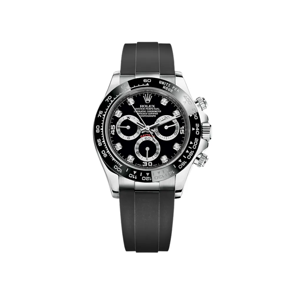 Rolex Daytona 116519LN White Gold Black Diamond Dial