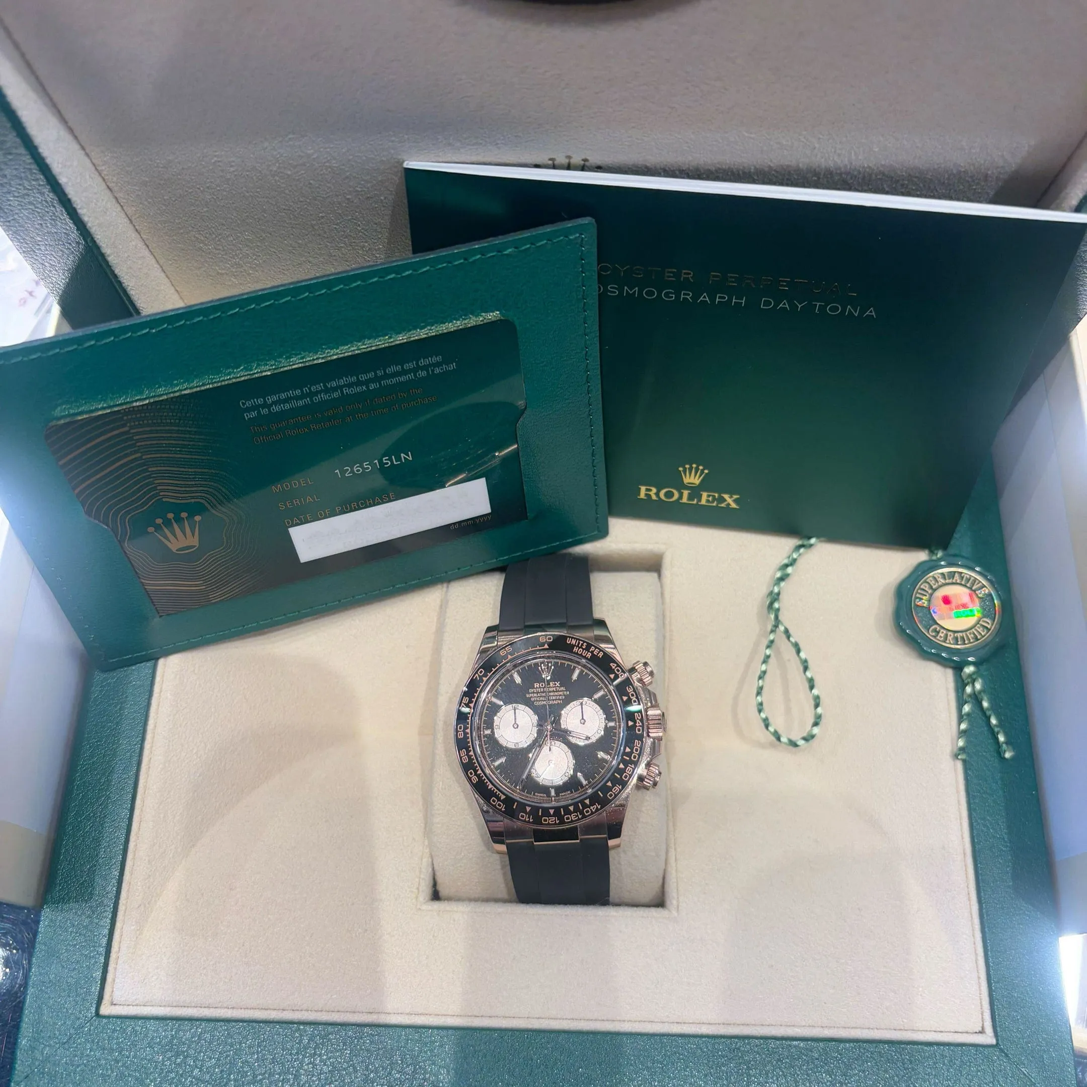 Rolex Daytona 126515LN Rose Gold Black Dial (2024)
