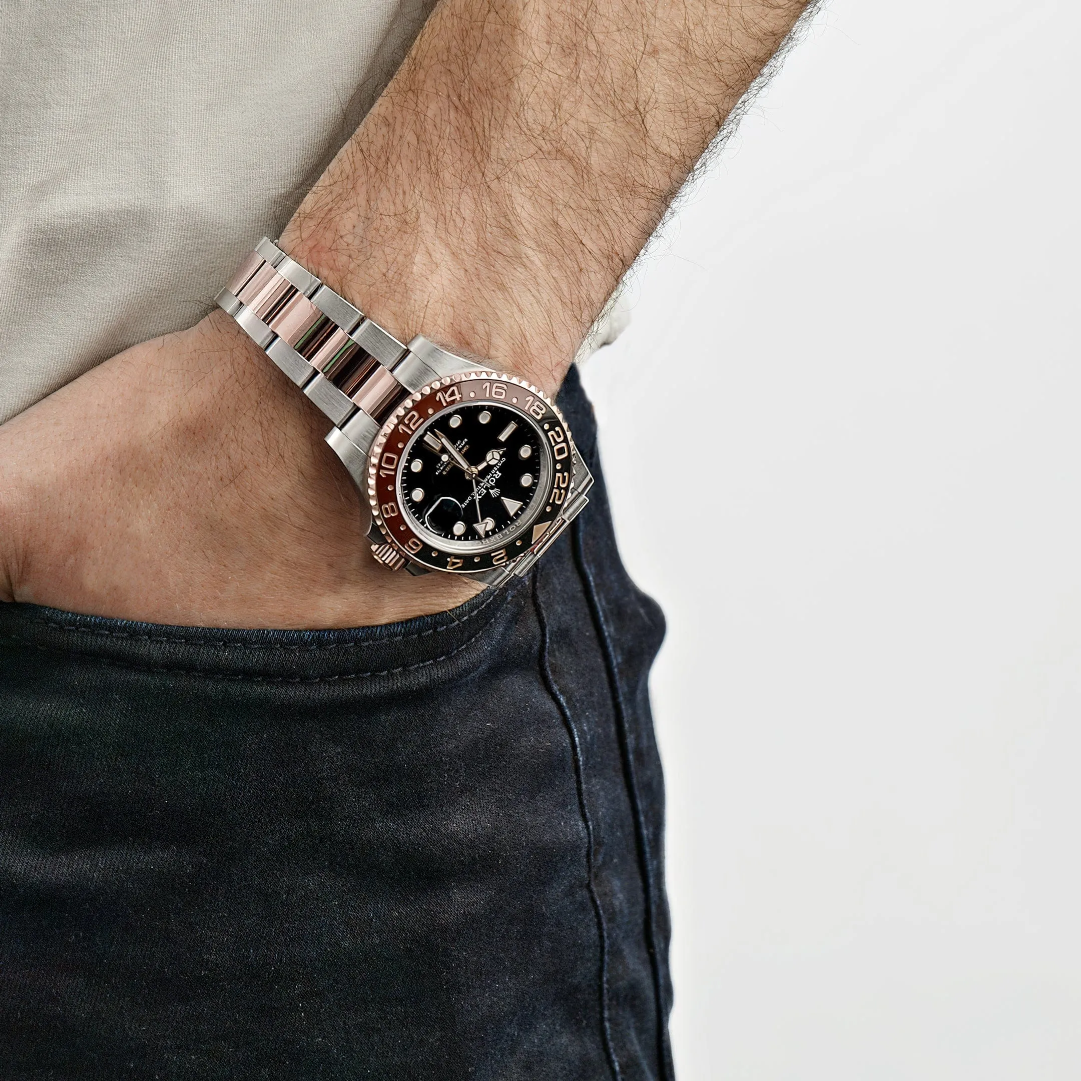Rolex GMT-Master II 126711CHNR 'Root Beer' Rose Gold Stainless Black Dial (2020)