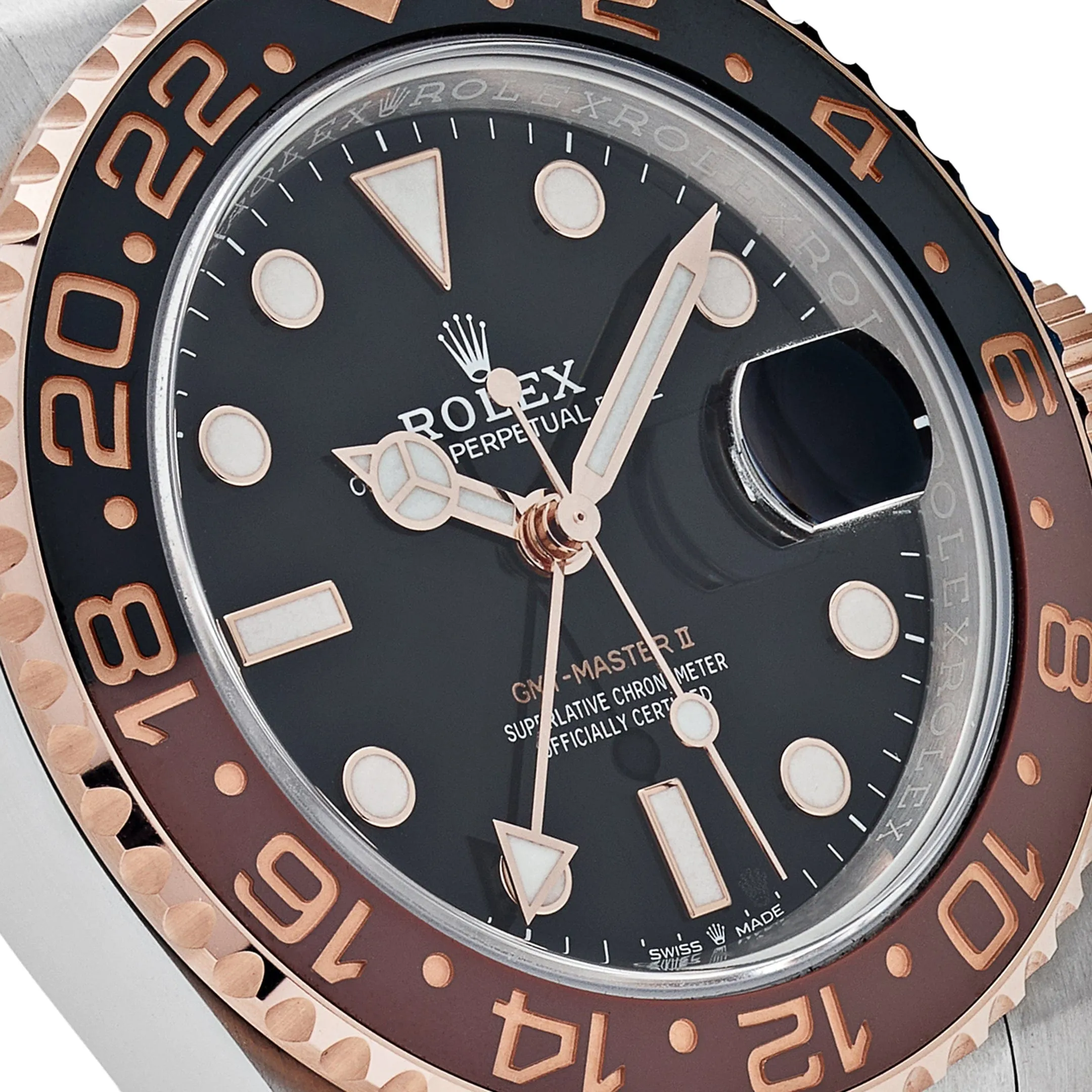 Rolex GMT-Master II 126711CHNR 'Root Beer' Rose Gold Stainless Black Dial (2021)