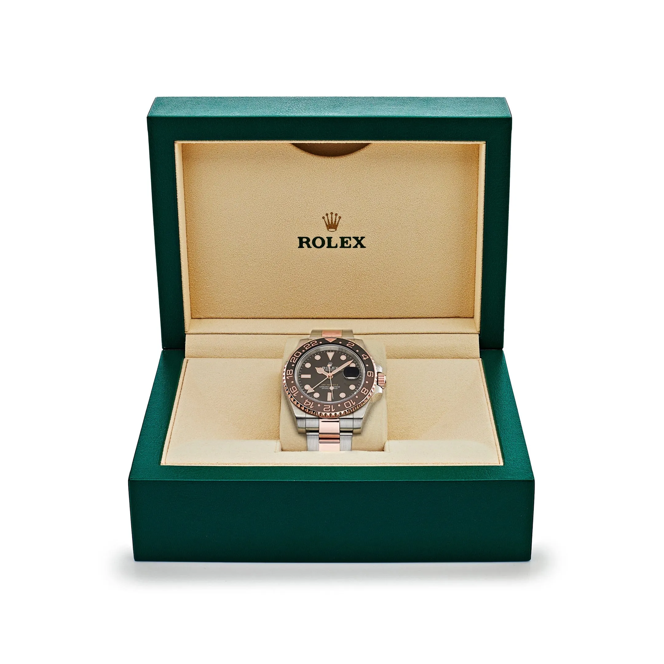 Rolex GMT-Master II 126711CHNR 'Root Beer' Rose Gold Stainless Black Dial (2021)