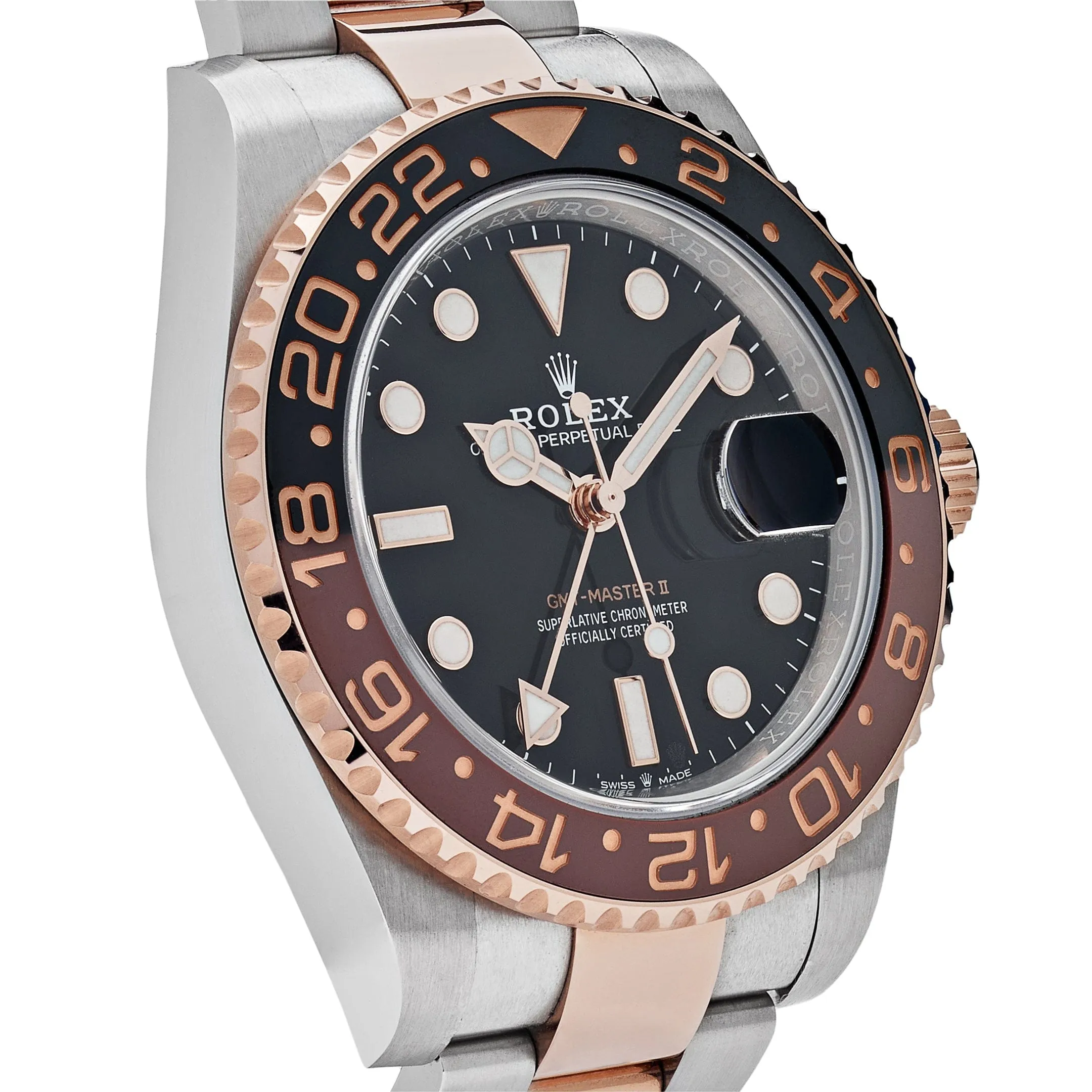 Rolex GMT-Master II 126711CHNR 'Root Beer' Rose Gold Stainless Black Dial (2021)