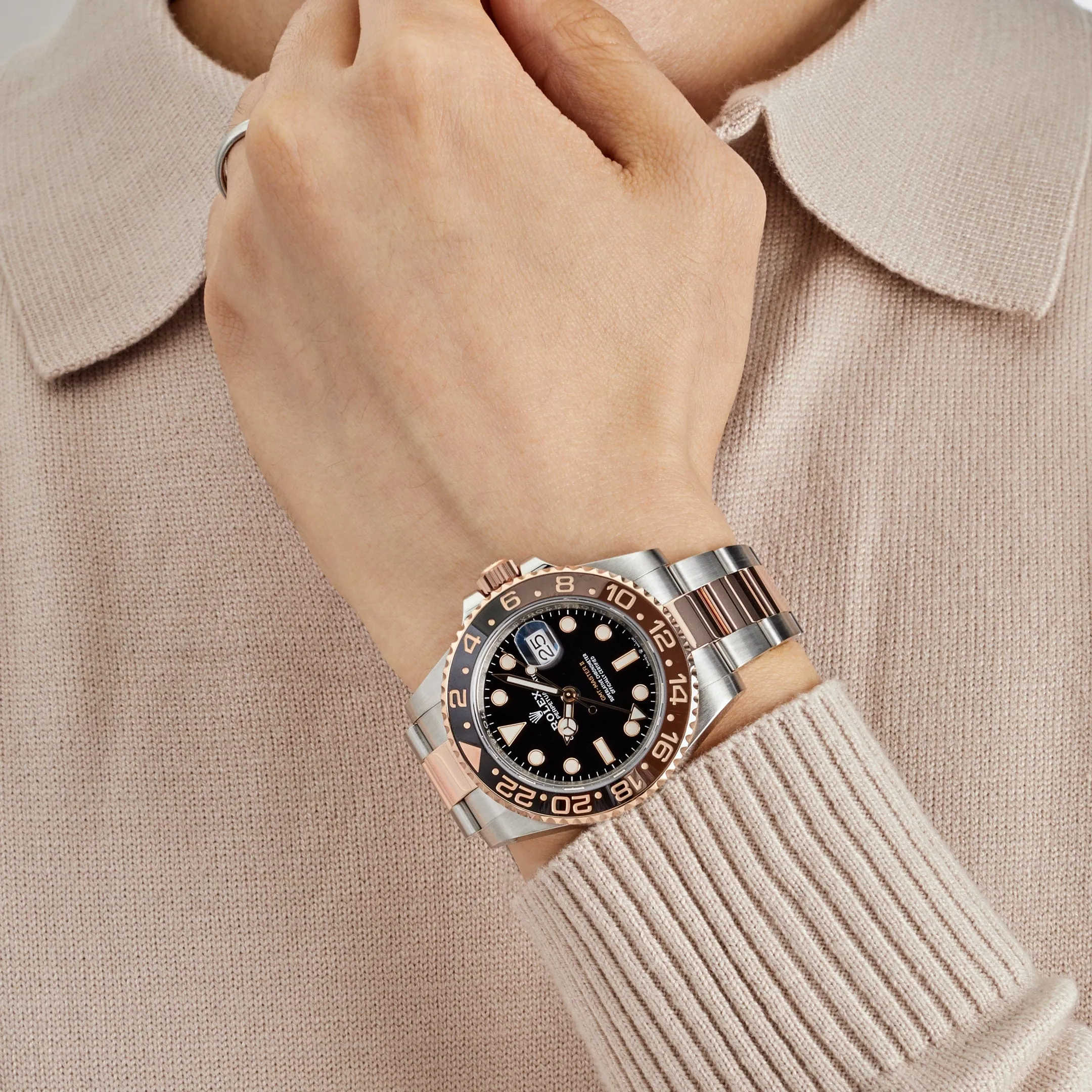 Rolex GMT-Master II 126711CHNR 'Root Beer' Rose Gold Stainless Black Dial (2023)