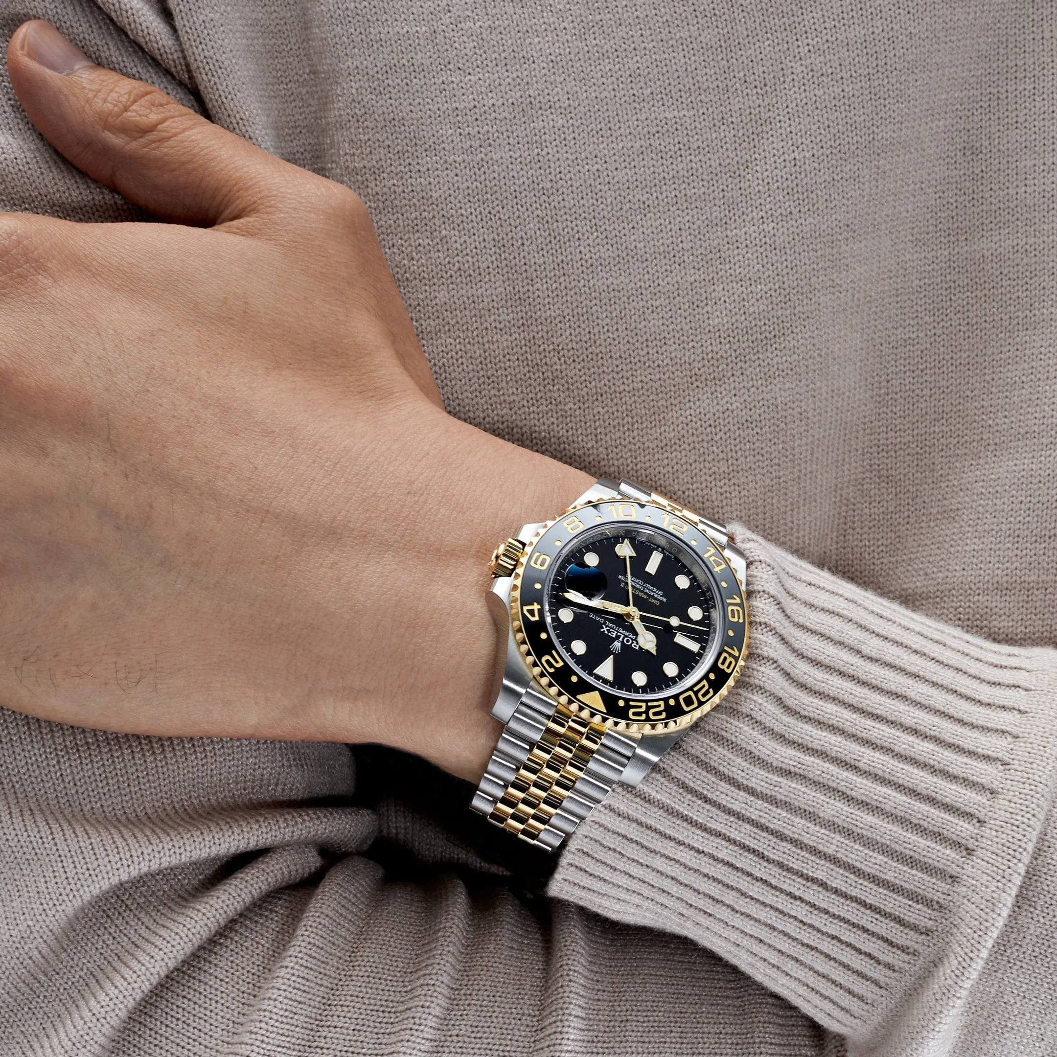 Rolex GMT-Master II 126713GRNR Stainless Steel Yellow Gold Black Dial Jubilee (2025)