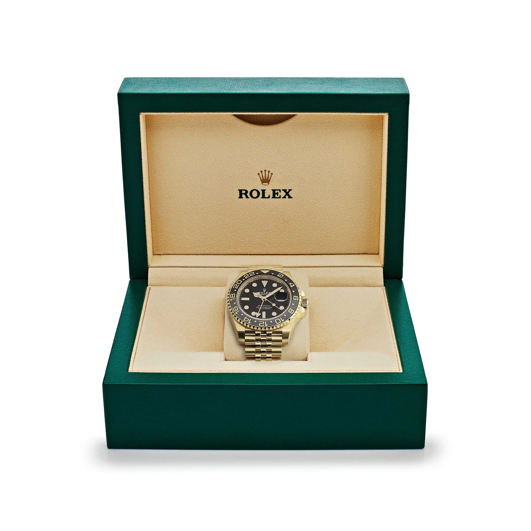 Rolex GMT-Master II 126718GRNR Yellow Gold Black Dial Jubilee (2023)