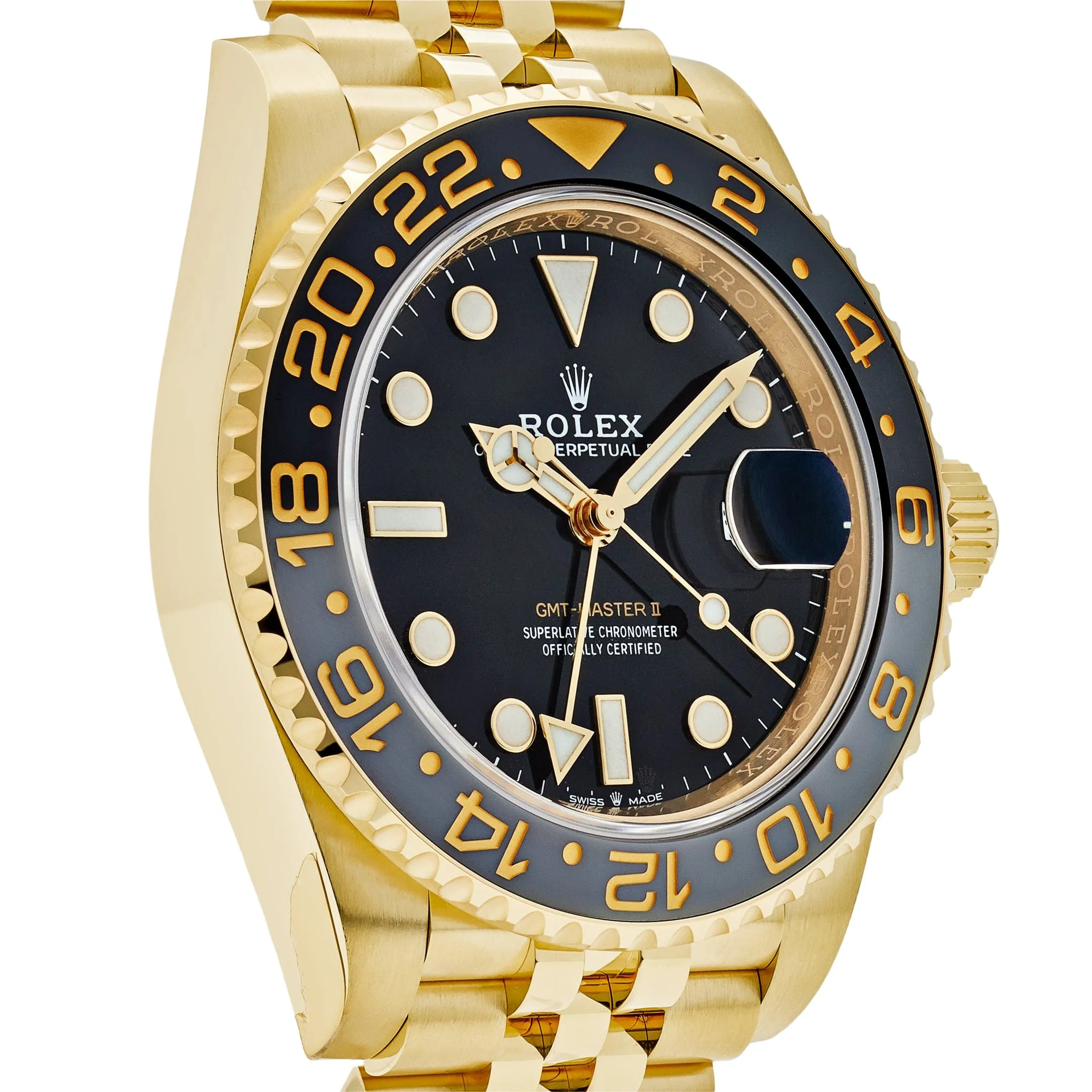 Rolex GMT-Master II 126718GRNR Yellow Gold Black Dial Jubilee (2025)