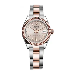 Rolex Lady-Datejust 28mm - Ref: 279171-0002 - Sundust Stick Dial, Two Tone Stainless Steel & 18K Rose Gold Oyster Bracelet Women's Watch